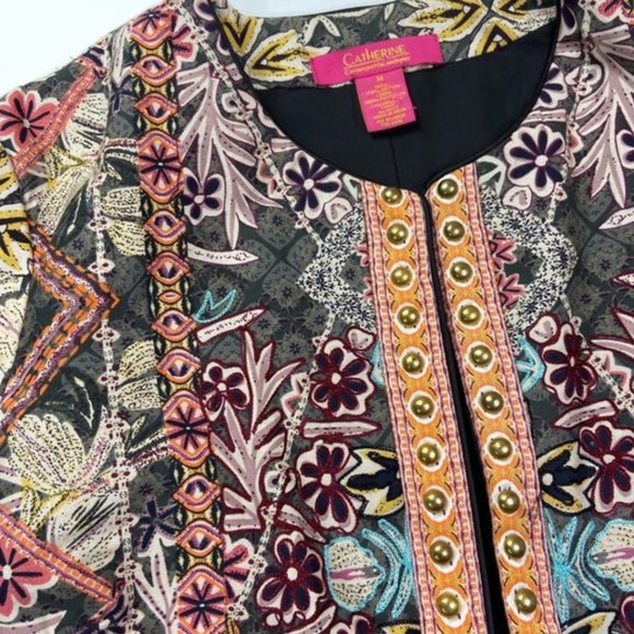 Catherine Malandrino Moroccan Style Open Jacket M - Picture 6 of 6